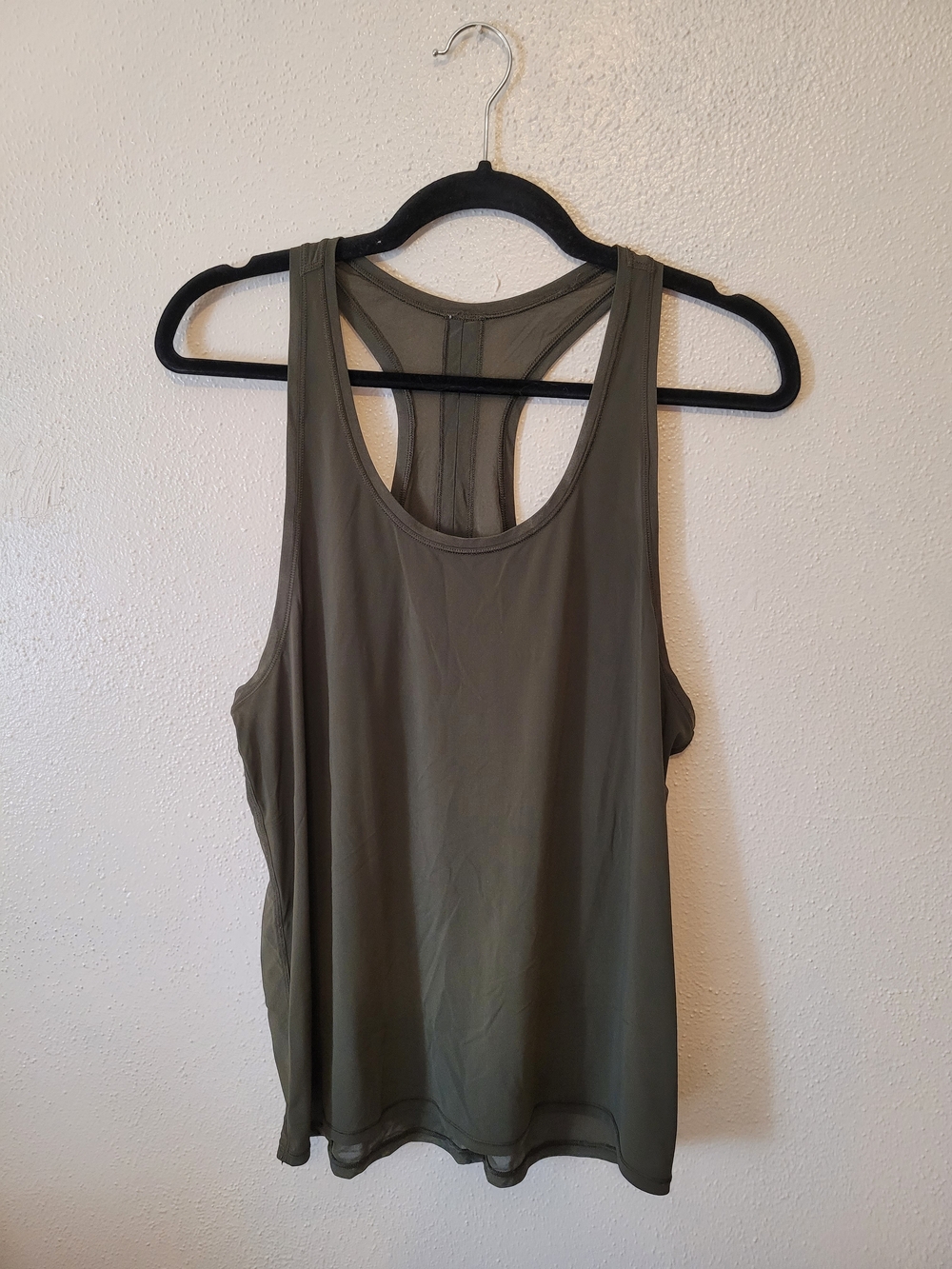 Lululemon Mesh Olive Green Racerback Tank Top